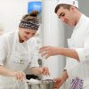 Trainee chefs learning how to cook at Edinburgh New Town Cookery School