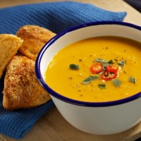 Roasted Pumpkin and Chilli Soup