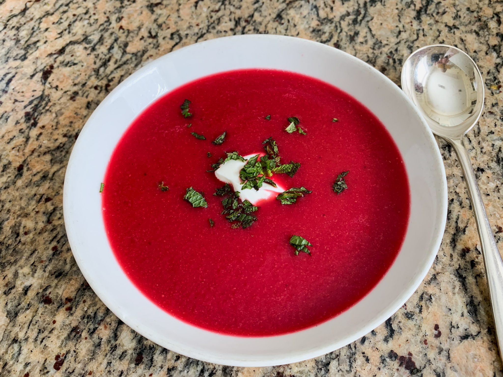 Roasted Beetroot, Shallot & Garlic Soup