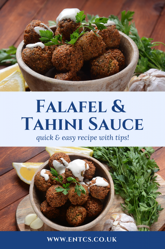 Pinnable Falafel and Tahini Sauce Recipe from ENTCS