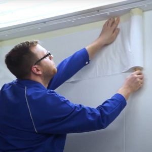 Pre-Taped Spray Booth Wall Protection Film