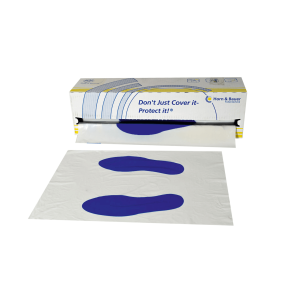 White polythene non-slip vehicle floor mats for garages and car servicing